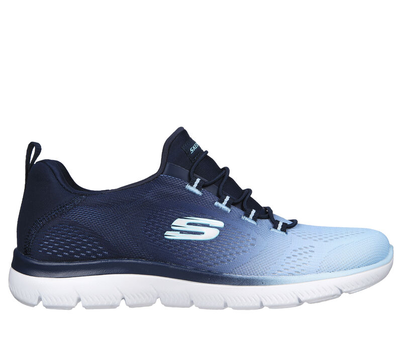 スケッチャーズ SKECHERS Women's, Summits Quick Getaway Sneaker Grey Blue 6.5 M - 2