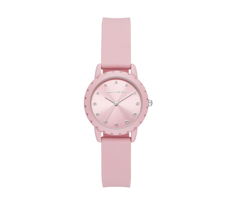 Skechers Scalloped Bezel Pink Watch, PINK, largeimage number 0
