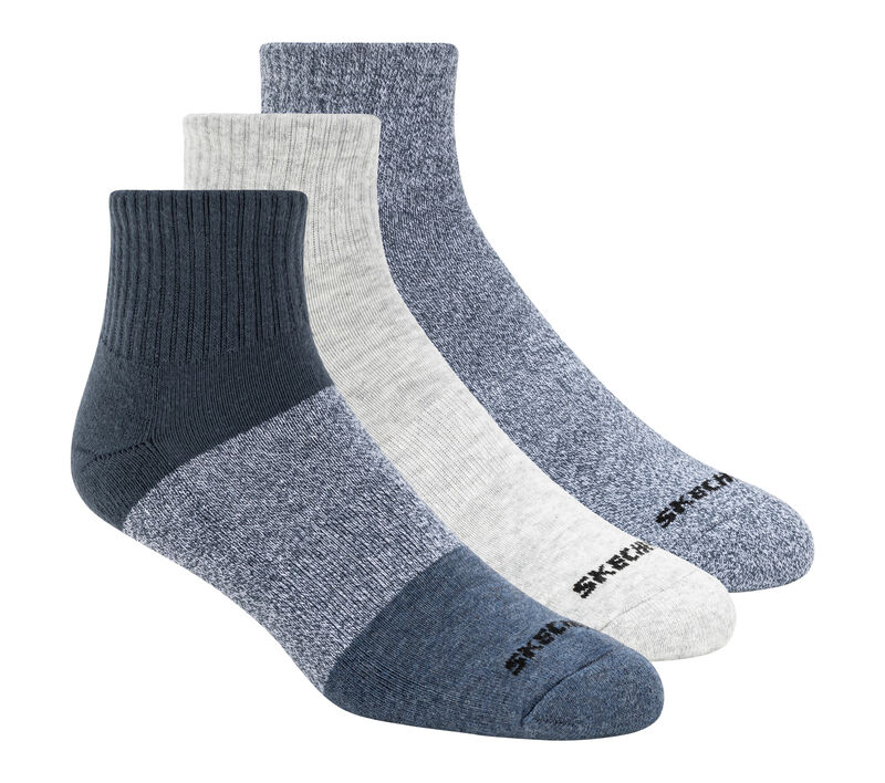 Quarter Colorblock Socks - 3 Pack, BLUE, largeimage number 0