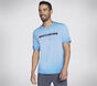 Skechers Apparel Breakers Crew Tee Shirt, BLUE / WHITE, large image number 2