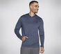 On The Road Hooded Long Sleeve, BLUE  /  GRAY, large image number 0